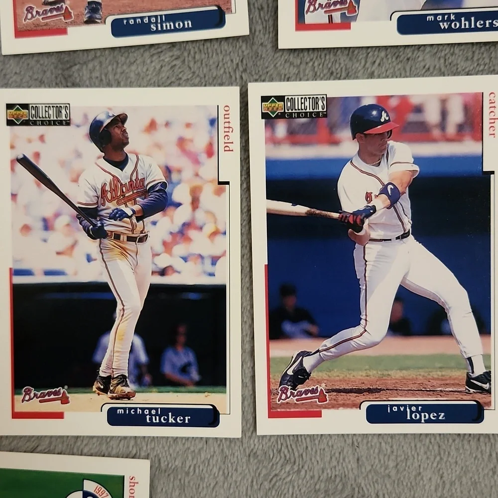 Vintage 1998 Upper Deck Atlanta Braves Baseball Cards